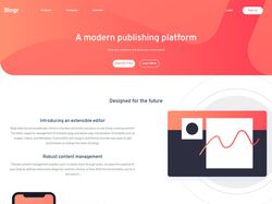 Responsive верстка Blogr landing page