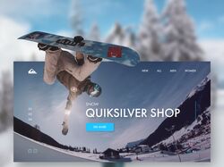Дизайн главного экрана для магазина Quiksilver