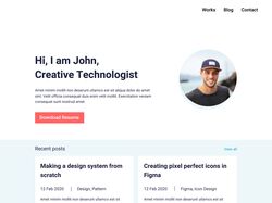 Многостраничный адаптированный сайт CV
