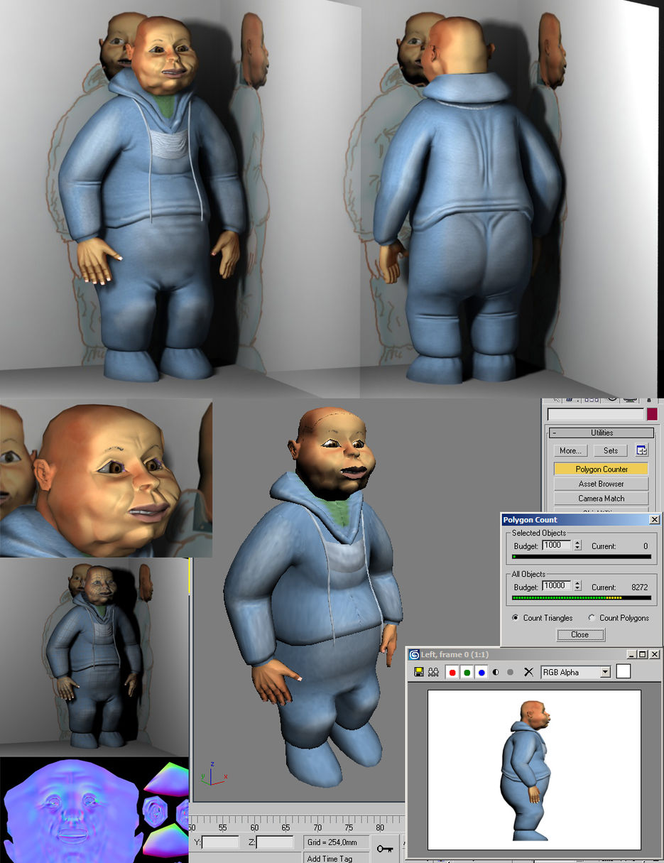 Санитар-трудоголик. 3D модель. Мужской персонаж..jpg