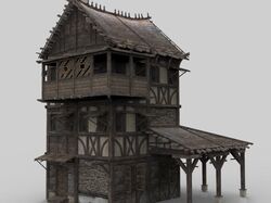 3D визуализация средневекового дома
