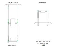 Турник-тренажёр модель AutoCad 3D