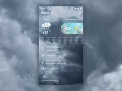 Дизайн экрана приложения прогноза погоды