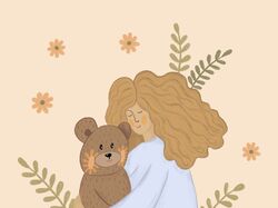 Девочка и плюшевый мишка