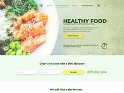 Дизайн для сайта доставки здорового питания