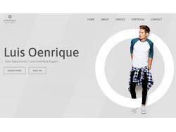 Одностраничный фиксированный сайт "Luis Oenrique"