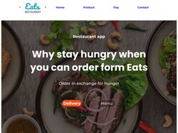 Сайт с адаптивом  фирмы быстрого питания