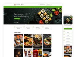 Yummy sushi food delivery