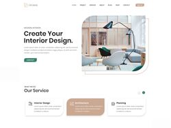 Одностраничный сайт дизайна интерьера "Decbase"