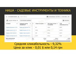 Реклама в нише "Садовые инструменты и техника"
