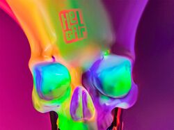 3D иллюстрация Acid Skull