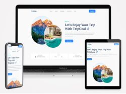 Верстка лендинга по продаже туров "TripGoal"