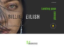 Landing page about Billie Eilish