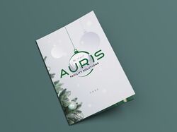 Дизайн новогодней открытки для компании AURIS