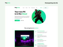Дизайн сайта облачного гейминга