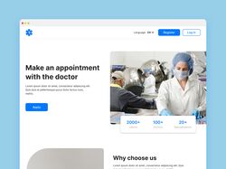 Medical site design start page