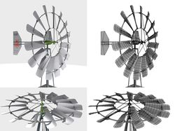 3d модель ветряного насоса