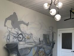 роспись стены  в Костроме