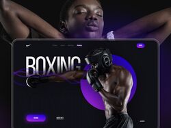 Первый экран сайта про Бокс