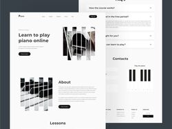 Дизайн онлайн обучение пианино