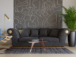 3D визуализация дивана в интерьере для каталога