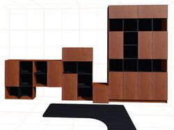 Мебельные элементы кабинета в программе PRO100