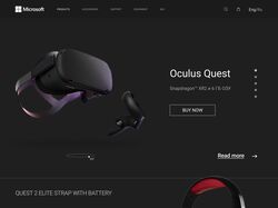 Дизайн сайта для магазина "Oculus Quest"