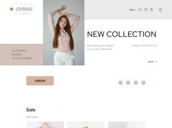 Дизайн сайта для магазина "OYSHO"