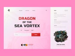 dragon of the sea vortex - дизайн сайта по игре