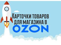 Карточки товаров для магазина Ракета на Озон