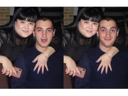 Закрыть рот на фотографии