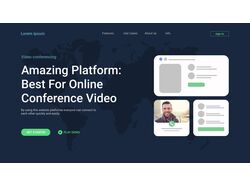 Макет для сайтов на тематику онлайн конференций