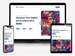 Верстка маркетплейса NFT "Cryptmax"