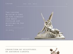 Landing page for Louvre