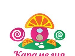 Логотип для студии детских праздников «Карамелия»