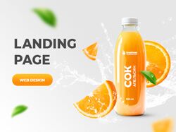 Landing Page. Натуральные соки (Продажа макета)
