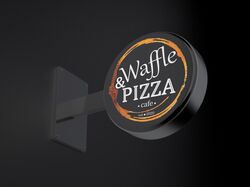 Логотип кафе Waffle&Pizza