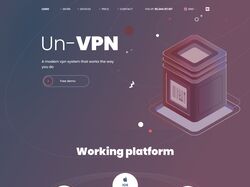 UN-VPN System (Landing Page)