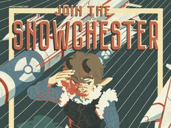 Плакат в стиле шелкографии