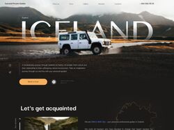 Лендинг путешествий по Исландии