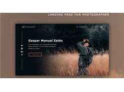 Landing page для фотографа