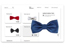 Дизайн сайта магазина галстуков и бабочек