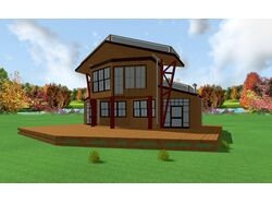 Мини-модульный деревянный дом. Варианты решений