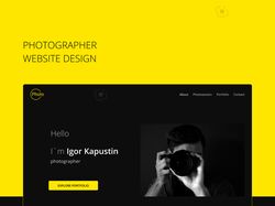 Photographer website design