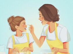 Happy moments with mom