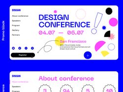 Design conference promo page