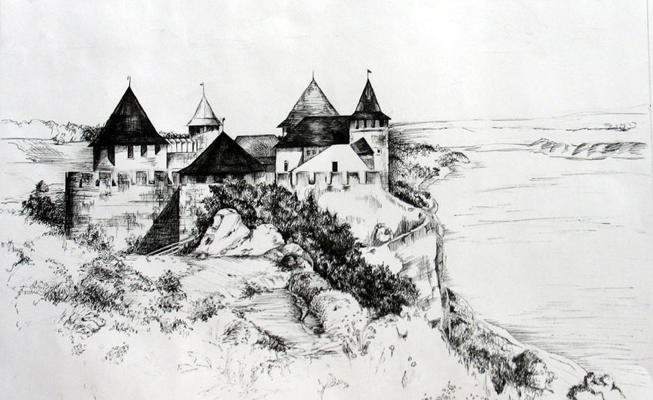 Хотинская Крепость (тушь).jpg