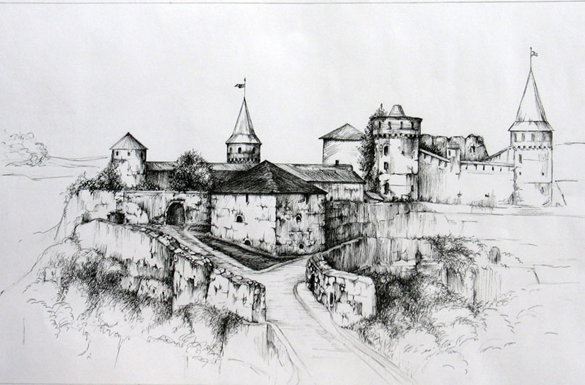 Каменец-Подольская крепость (тушь).jpg