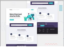 Landing page with url shortening