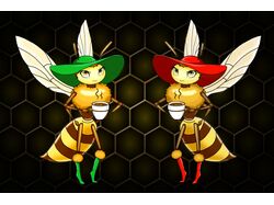 Иллюстрация пчёлки - модницы.
